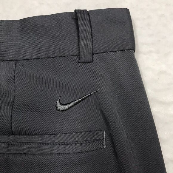 NIKE Golf Pants Men 35x28 (35/30 tag) Gray Standard Dri Fit Chino Performance - Picture 5 of 14
